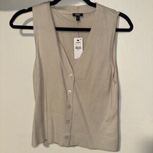 Express beige knitted vest top